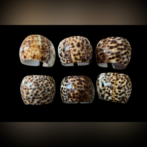 Vintage | Dining | Vintage Cowrie Shell Napkin Rings Set Of 6 | Poshmark